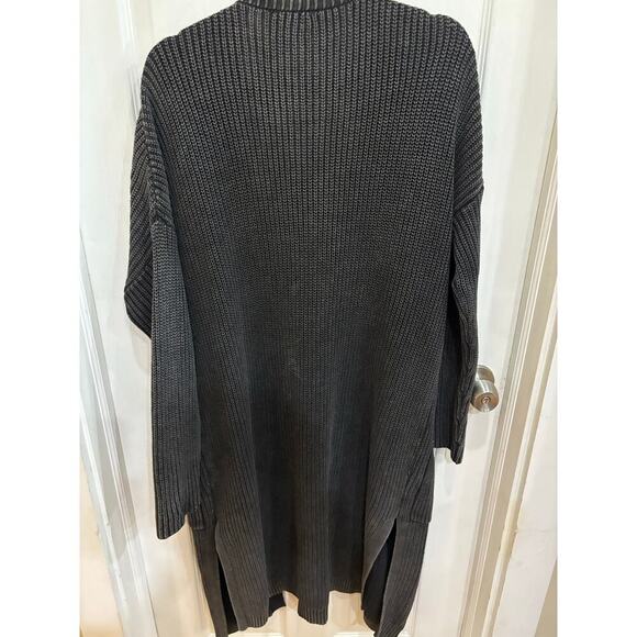 Oddi Very Oversized Long Knit Charcoal Cardigan Size M/L - Picture 3 of 6